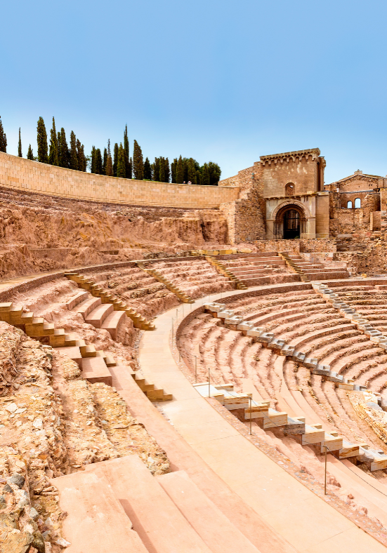 Il teatro romano di Cartagena nella zona della Murcia