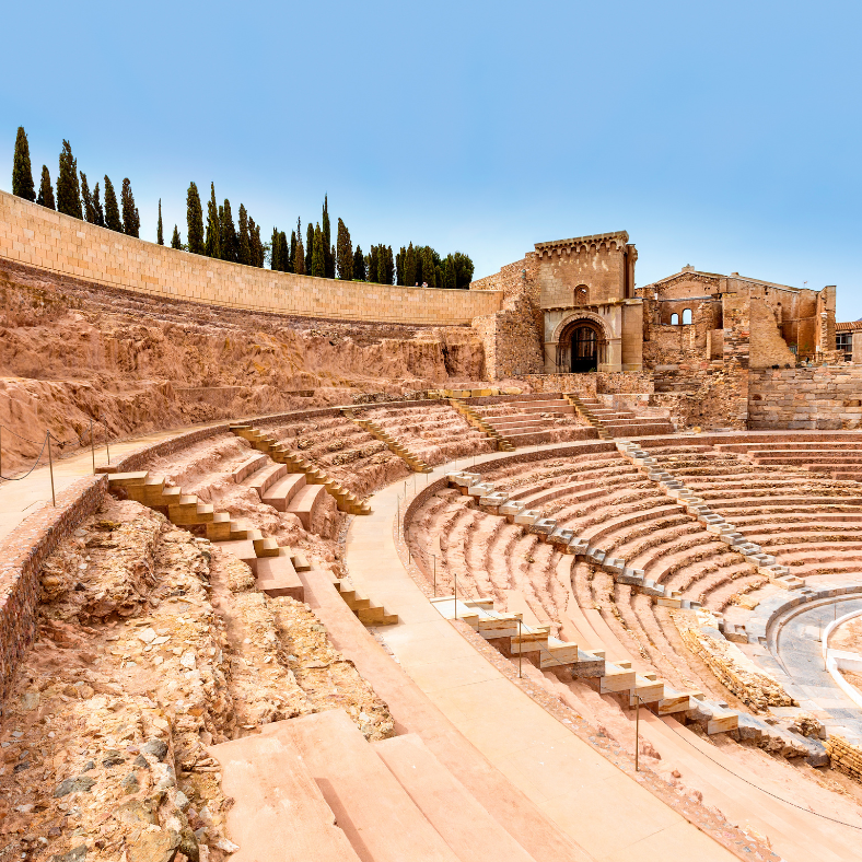 Il teatro romano di Cartagena nella zona della Murcia